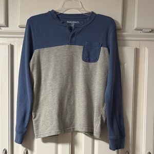 Threadboys Blue and Gray Long Sleeve Kids Tee